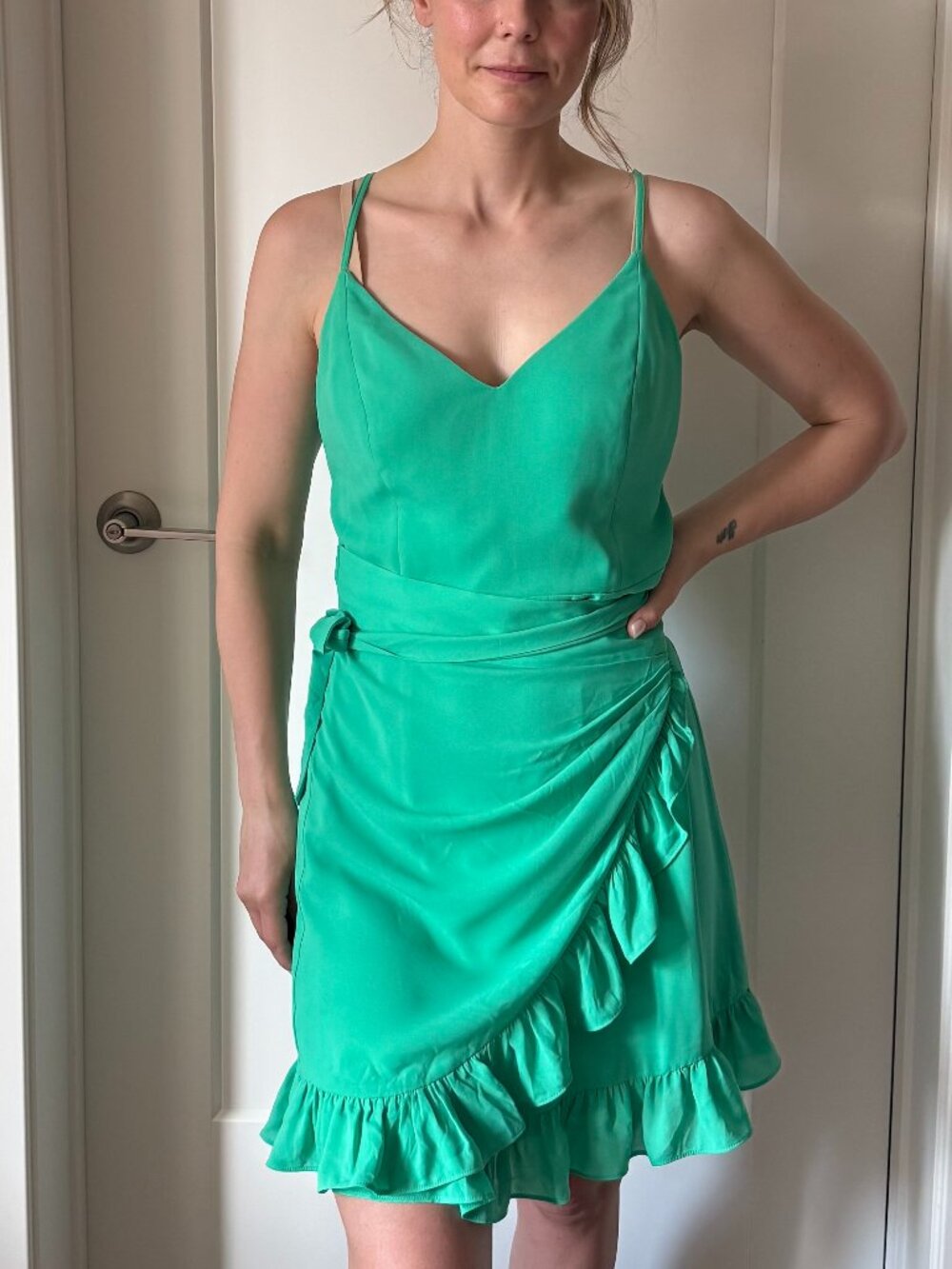 Lily Pulitzer Alisa Wrap Dress Botanical Green Size 6